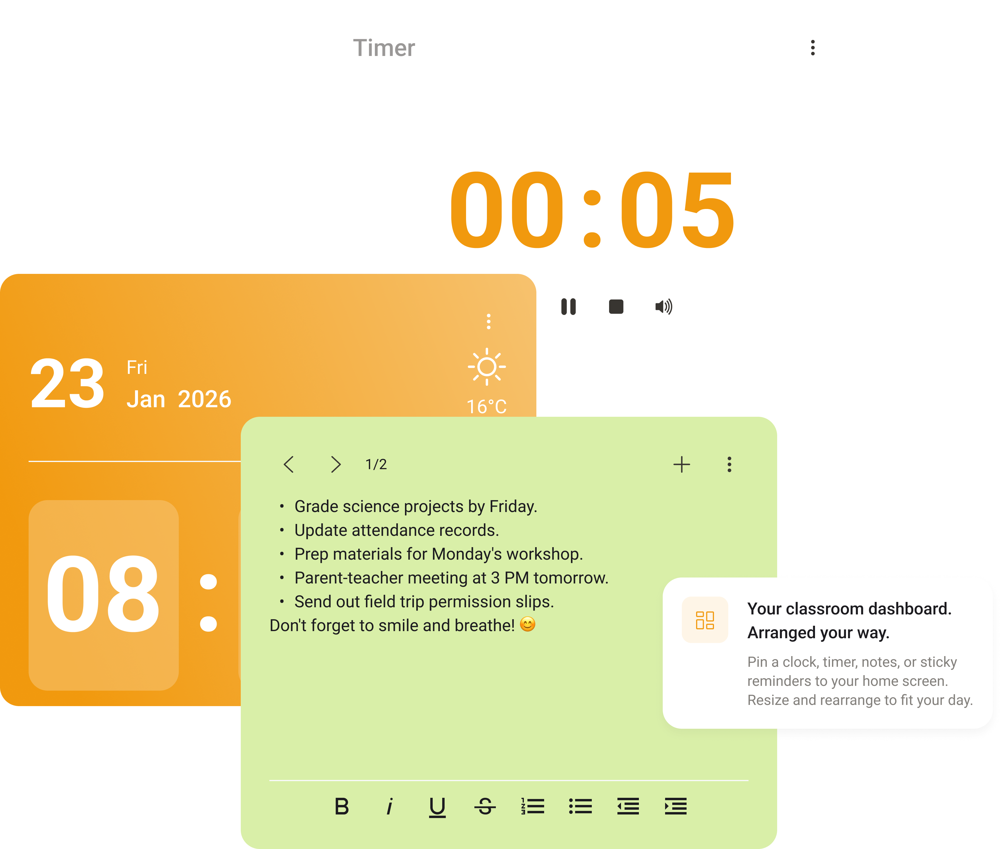 More widgets
