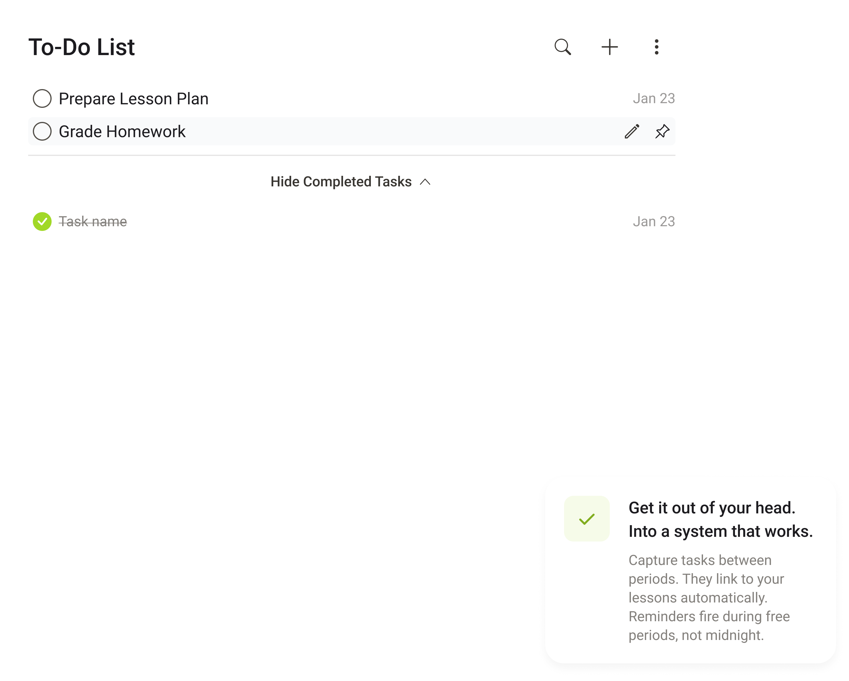 To do list